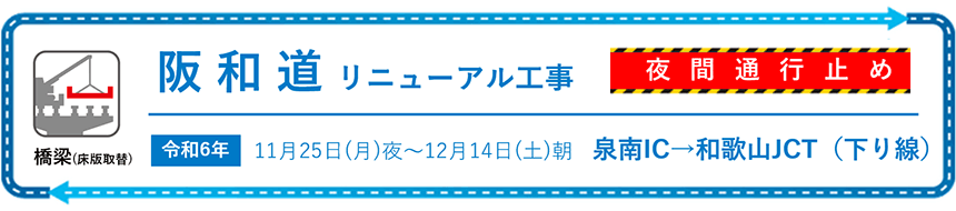 E42阪和自動車道　リニューアル工事