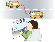 進路変更をするときはウィンカーで必ず合図を！