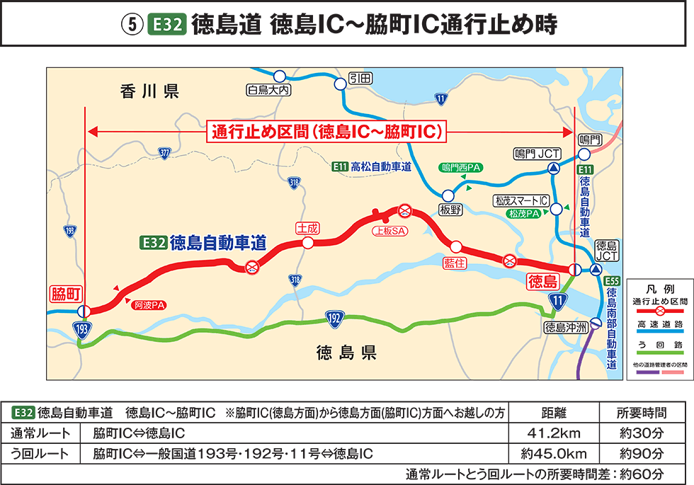 高速道路を活用したう回路のご案内